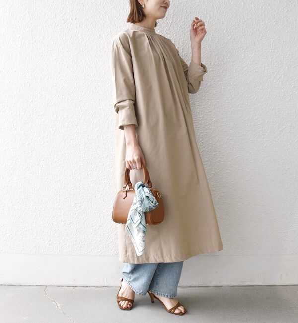 SHIPS any「SHIPS any:〈洗濯機可能〉タイプライター ボウタイ リボン シャツ ワンピース」|ワンピース|