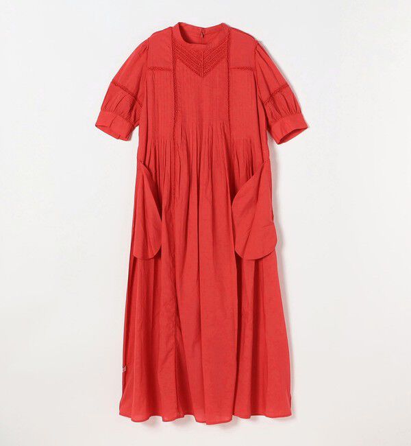 SHIPS any「《予約》SHIPS any:〈洗濯機可能〉キャンブリック レース ピンタック パフスリーブ ワンピース」|ワンピース|