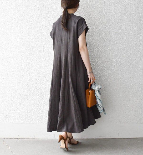 SHIPS any「《予約》SHIPS any:〈洗濯機可能〉ツイル バンドカラー フレンチ シャツ ワンピース」|ワンピース|