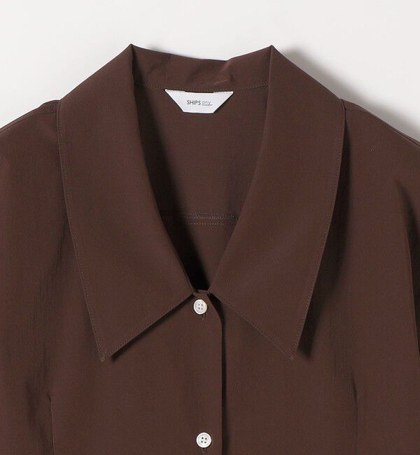 SHIPS any「《予約》SHIPS any:〈洗濯機可能〉フラットカラー Vネック フレア ワンピース 2」|ワンピース|