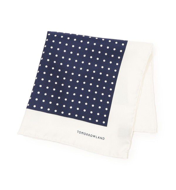 TOMORROWLAND GOODS「TOMORROWLAND シルク ドット ポケットチーフ」|ネクタイ・蝶ネクタイ|66 ブルー系