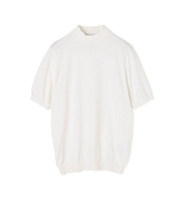 TOMORROWLAND MENS「シルクコットン モックネックプルオーバー SESIA」|ニット・セーター|11 ホワイト