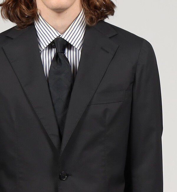 TOMORROWLAND MENS「コットンポリウレタンハイカウント シングルブレステッド2Bジャケット」|テーラードジャケット|