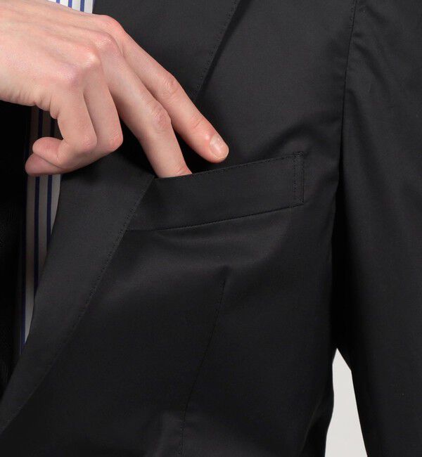 TOMORROWLAND MENS「コットンポリウレタンハイカウント シングルブレステッド2Bジャケット」|テーラードジャケット|