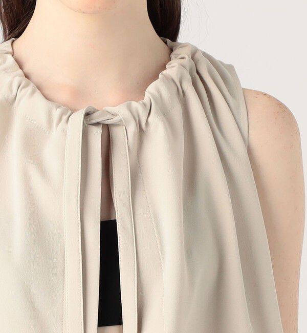 BACCA「ジョーゼットサテン ギャザードブラウス」|シャツ・ブラウス|