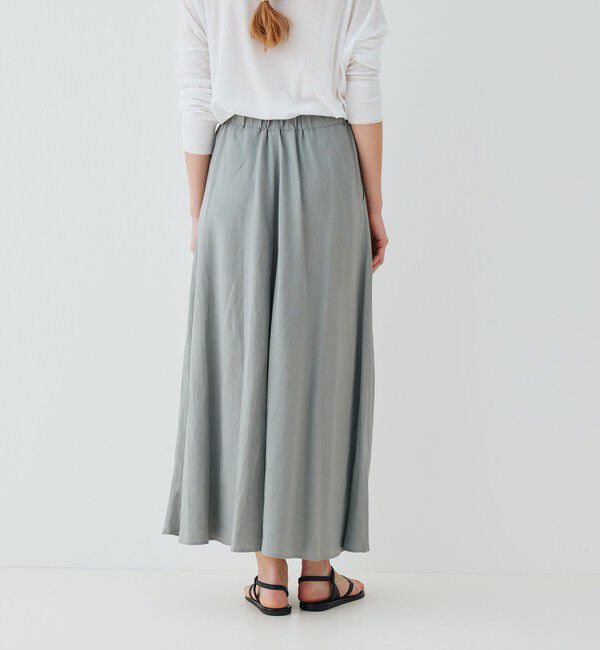 GALERIE VIE「リネンキュプラシルクコンパクト イージーAラインスカート」|フレア|