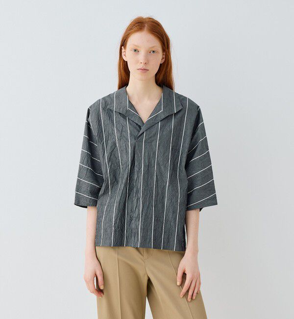 GALERIE VIE「ワッシャーブロード ワイドシャツ」|シャツ・ブラウス|