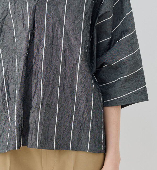 GALERIE VIE「ワッシャーブロード ワイドシャツ」|シャツ・ブラウス|