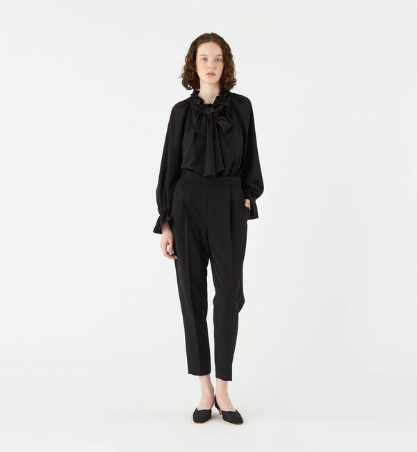 Ballsey「ウズラクレープ ボリュームギャザーブラウス」|シャツ・ブラウス|