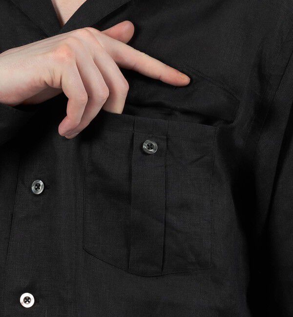 TOMORROWLAND MENS「アイリッシュリネン ダブルポケット ロングスリーブシャツ」|シャツ・ブラウス|