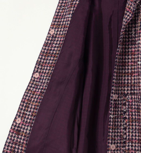 Ballsey「フィルムヤーンツイード コクーンコート」|ノーカラーコート|