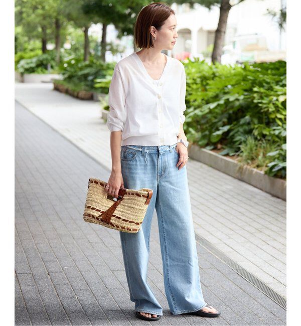 SLOBE IENA「《追加》リネン混シアーカーディガン」|カーディガン|