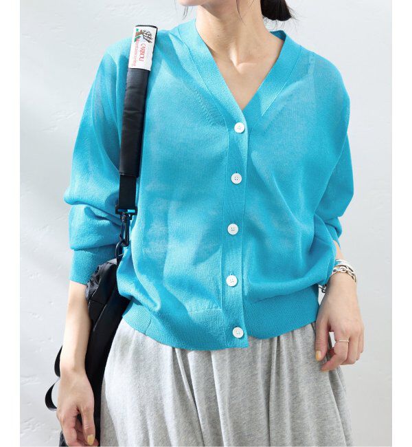 SLOBE IENA「《追加》リネン混シアーカーディガン」|カーディガン|