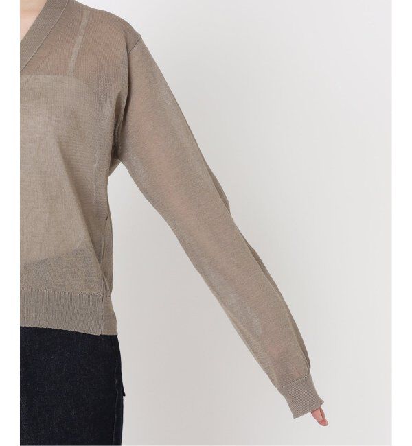 SLOBE IENA「《追加》リネン混シアーカーディガン」|カーディガン|