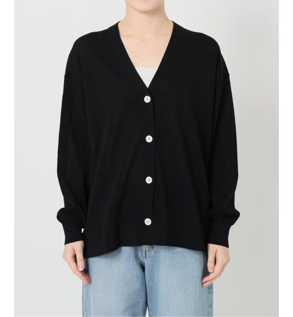 IENA「アセテートシルクVネックカーディガン」|カーディガン|