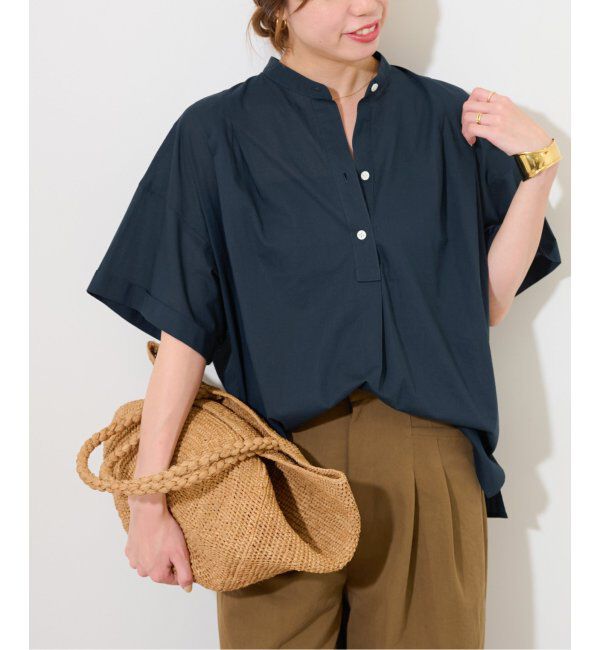 JOURNAL STANDARD relume「コットンボイルタックワイドプルオーバー」|シャツ・ブラウス|ネイビー