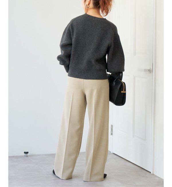 Spick and Span「《追加》ダブルクロスツータックパンツ」|スラックス|