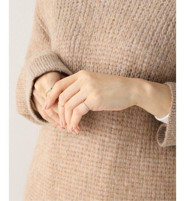 Lilas by Spick&Span「《追加》シンプルピンキーリングミル打ちWG K10」|リング|