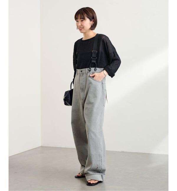 FRAMeWORK「PAYDAY /ペイデイ サスペンダー付きペイント加工デニム」|デニム|