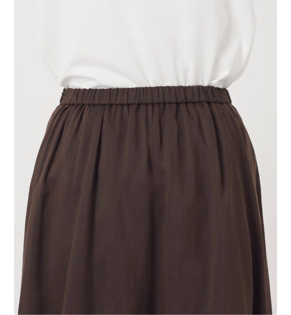 Spick and Span「《セットアップ可 / 予約》ラミーブレンドギャザーフレアスカート」|スカート|