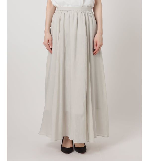Spick and Span「《セットアップ可 / 予約》ラミーブレンドギャザーフレアスカート」|スカート|