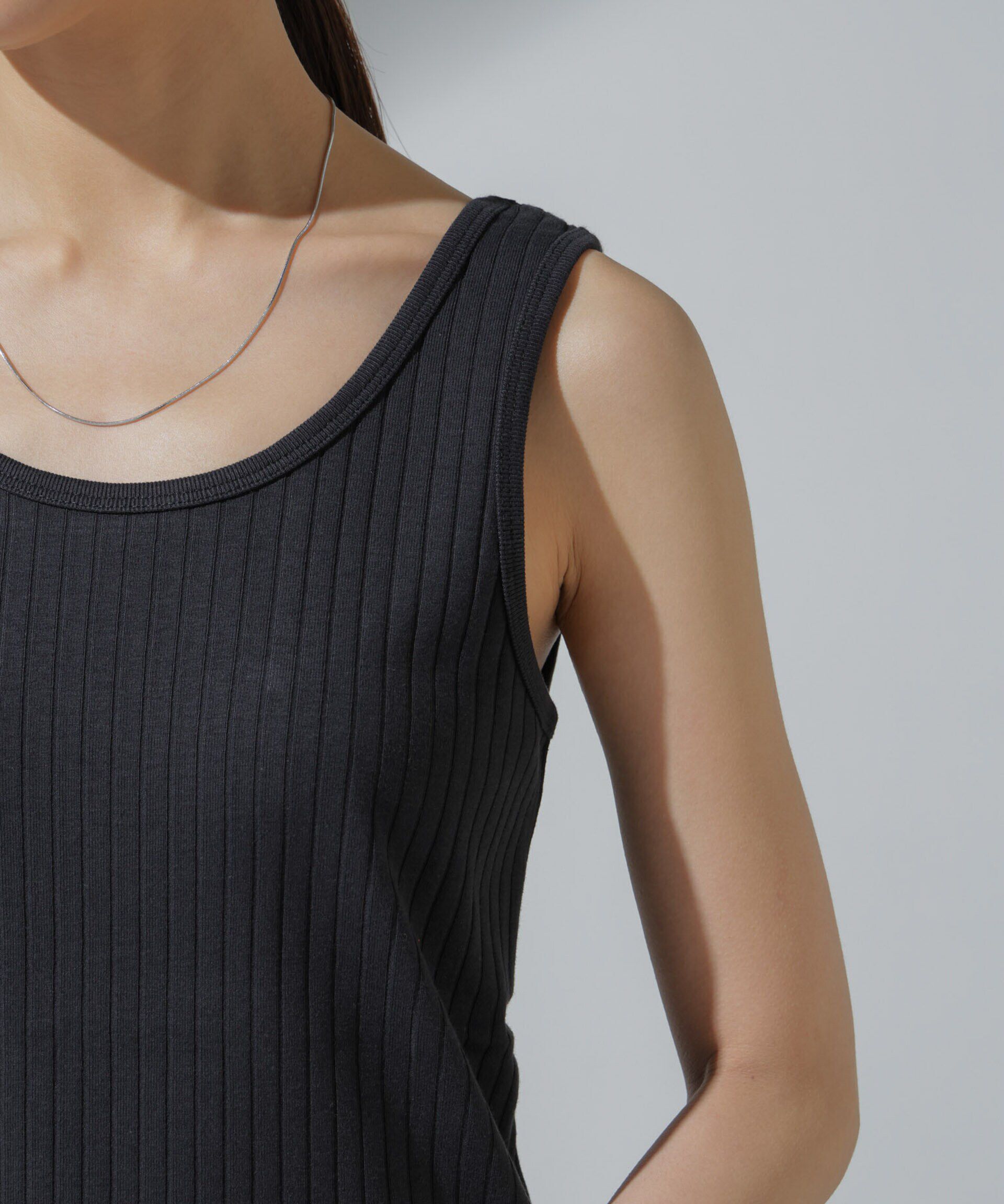 nano･universe「Anti Soaked(R) 汗染み防止 リブタンクトップ」|タンクトップ|