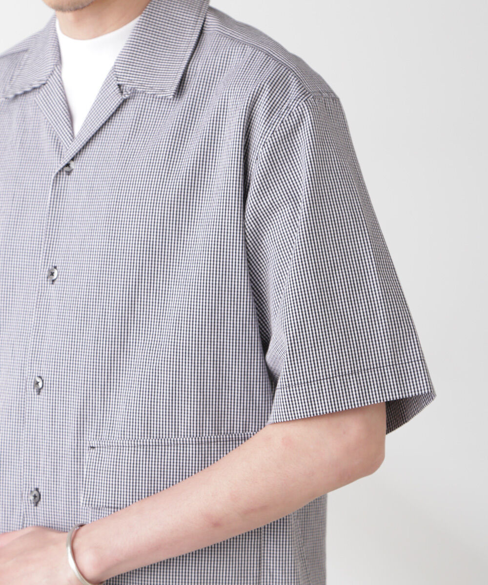 nano･universe「「NJ/CLUB」 マイクロギンガムチェックシャツ 半袖」|シャツ・ブラウス|