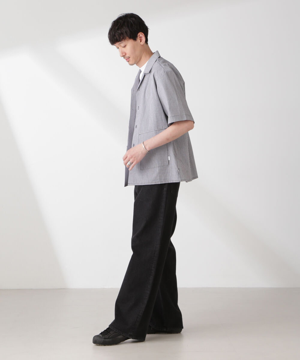 nano･universe「「NJ/CLUB」 マイクロギンガムチェックシャツ 半袖」|シャツ・ブラウス|