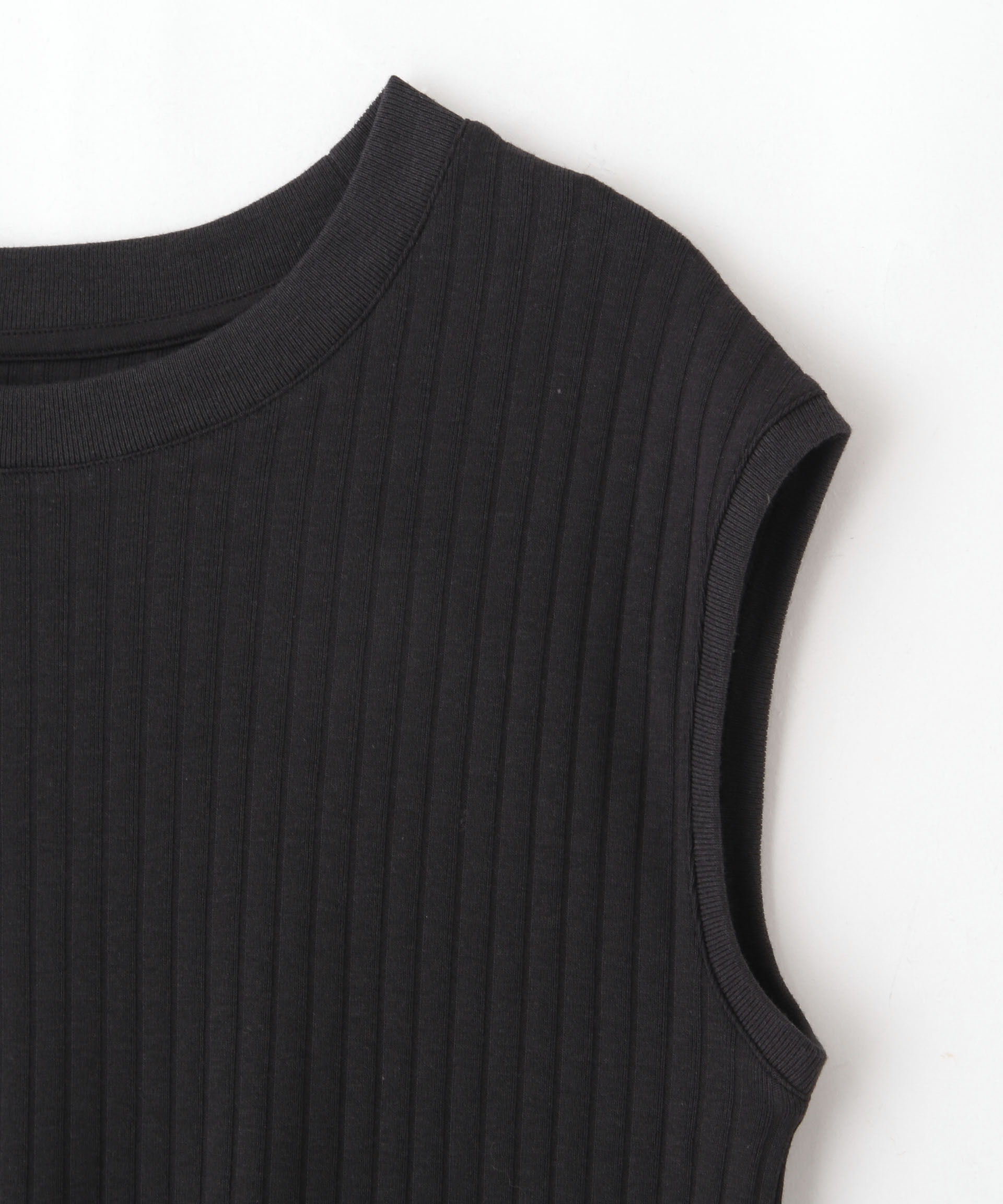 nano･universe「Anti Soaked(R) 汗染み防止リブノースリーブTシャツ（セットアップ可）」|Tシャツ・カットソー|