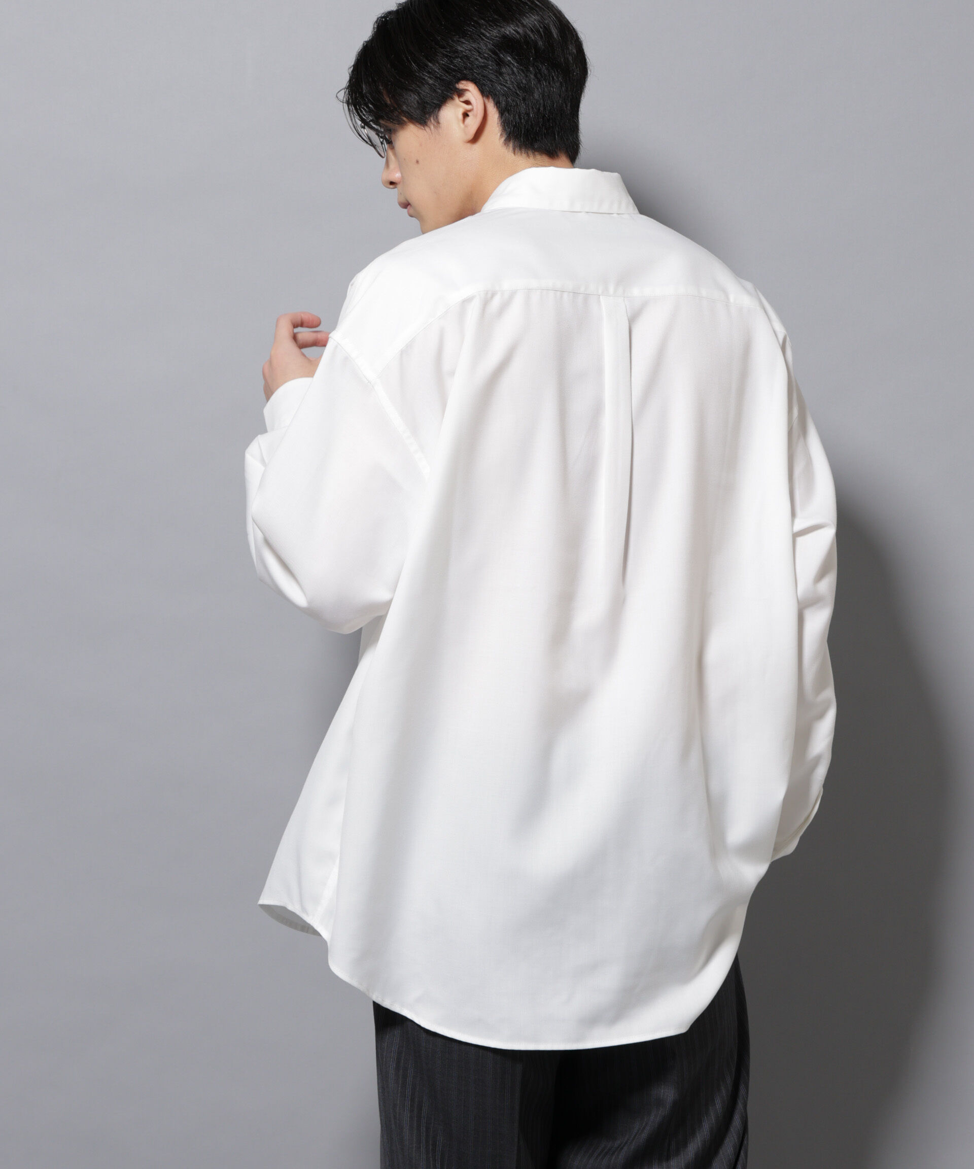 nano･universe「ビッグドレープシャツ 長袖」|シャツ・ブラウス|