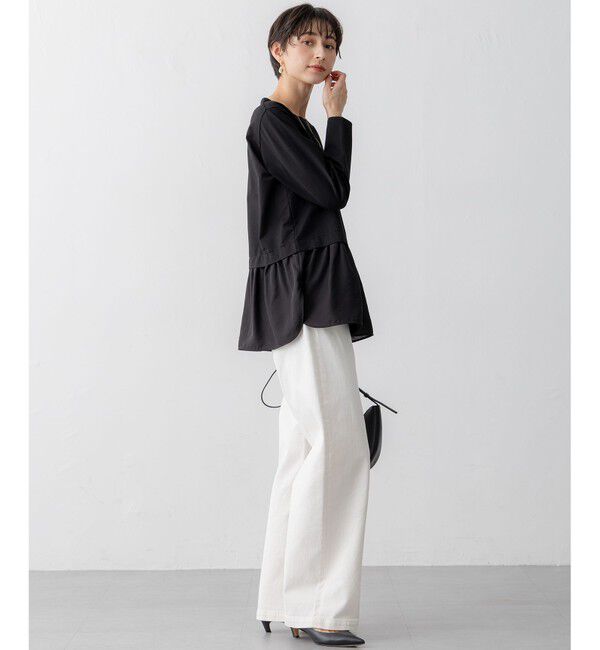 23区「【滝沢眞規子さん着用/VERY・Oggi掲載】23区DENIM ストレッチ ワイドパンツ」|デニム|