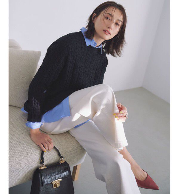 23区「【滝沢眞規子さん着用/VERY・Oggi掲載】23区DENIM ストレッチ ワイドパンツ」|デニム|