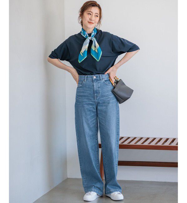 23区「【滝沢眞規子さん着用/VERY・Oggi掲載】23区DENIM ストレッチ ワイドパンツ」|デニム|