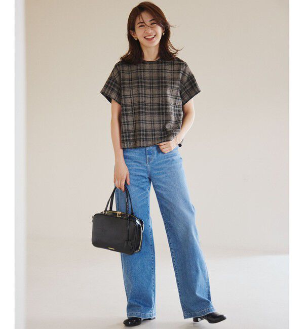 23区「【滝沢眞規子さん着用/VERY・Oggi掲載】23区DENIM ストレッチ ワイドパンツ」|デニム|