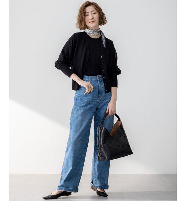 23区「【滝沢眞規子さん着用/VERY・Oggi掲載】23区DENIM ストレッチ ワイドパンツ」|デニム|