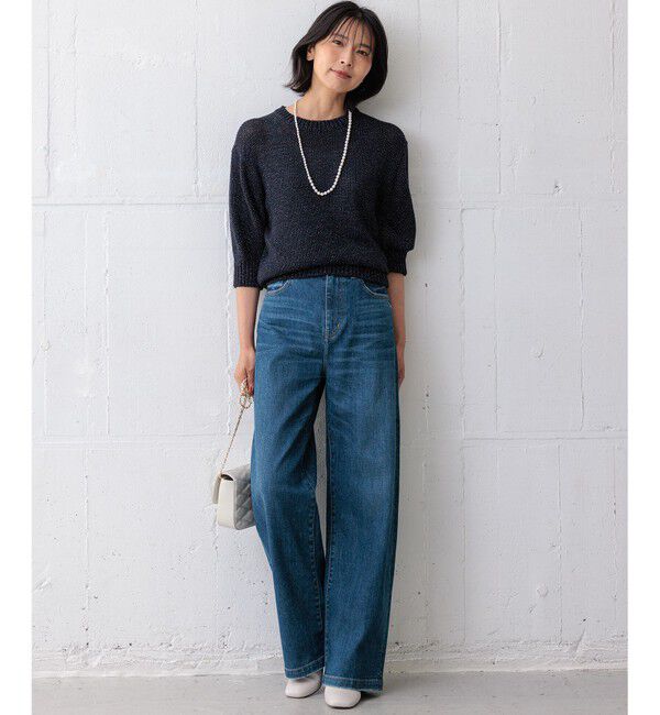 23区「【滝沢眞規子さん着用/VERY・Oggi掲載】23区DENIM ストレッチ ワイドパンツ」|デニム|