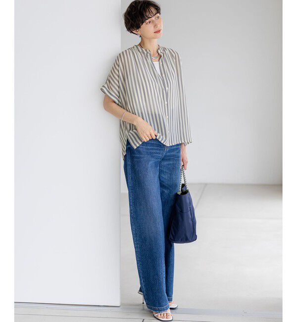 23区「【滝沢眞規子さん着用/VERY・Oggi掲載】23区DENIM ストレッチ ワイドパンツ」|デニム|