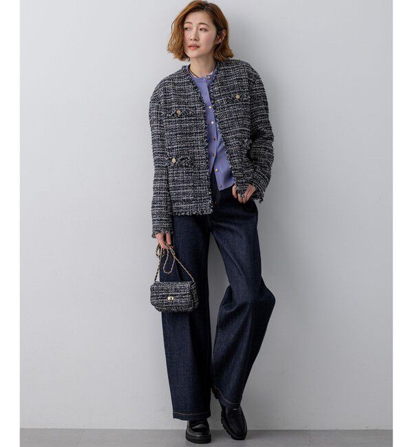 23区「【滝沢眞規子さん着用/VERY・Oggi掲載】23区DENIM ストレッチ ワイドパンツ」|デニム|