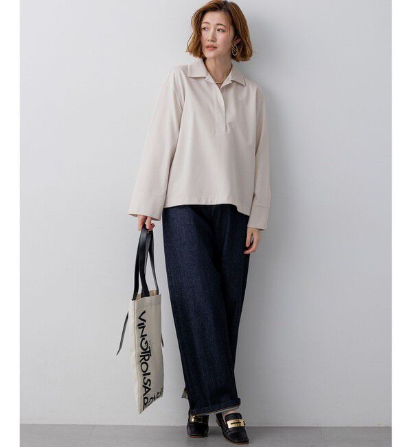 23区「【滝沢眞規子さん着用/VERY・Oggi掲載】23区DENIM ストレッチ ワイドパンツ」|デニム|