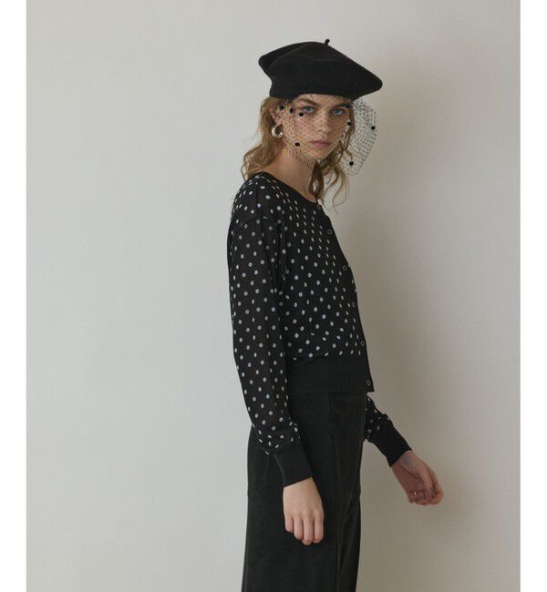 Diagram「ドットフロッキーニットカーディガン」|カーディガン|