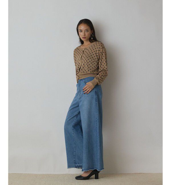 Diagram「ドットフロッキーニットカーディガン」|カーディガン|