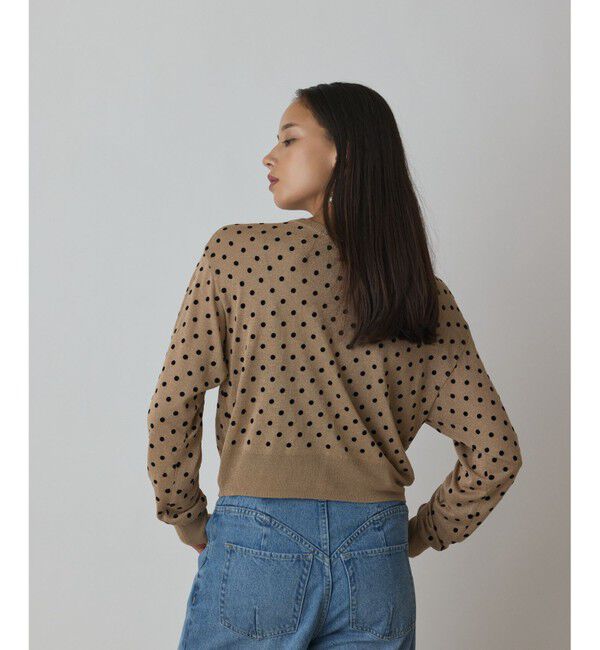 Diagram「ドットフロッキーニットカーディガン」|カーディガン|