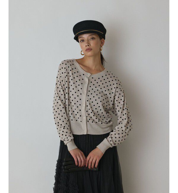 Diagram「ドットフロッキーニットカーディガン」|カーディガン|