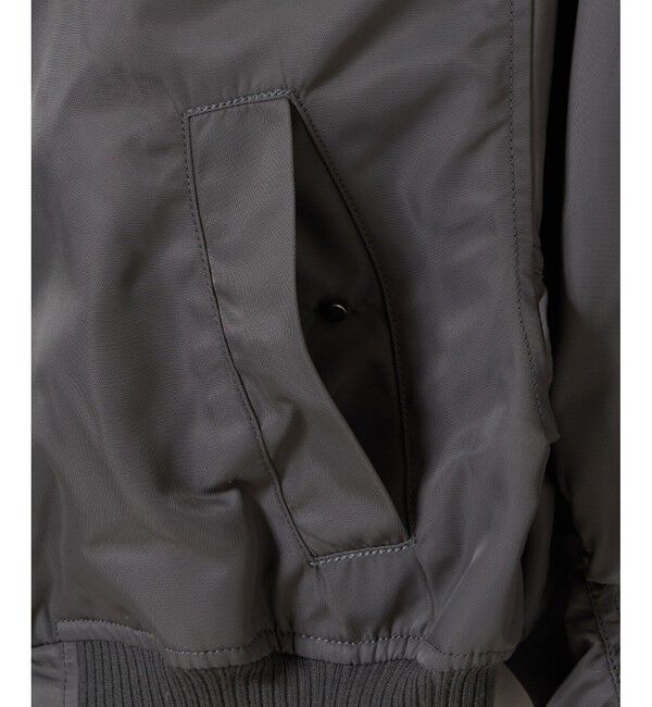 LACOSTE「クロップド丈 ショートMA-1ジャケット」|ブルゾン・スタジャン|