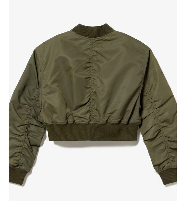 LACOSTE「クロップド丈 ショートMA-1ジャケット」|ブルゾン・スタジャン|