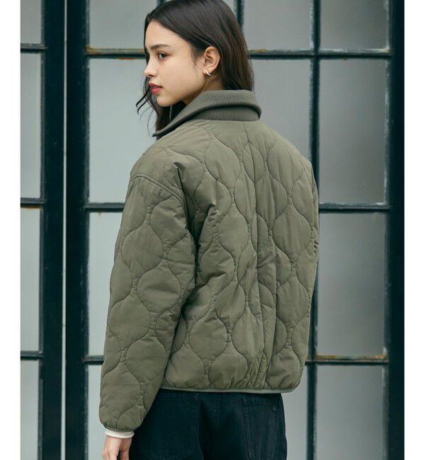 LACOSTE「THERMORE中綿 ひょうたんキルティング ハイネックジップブルゾン」|ブルゾン・スタジャン|