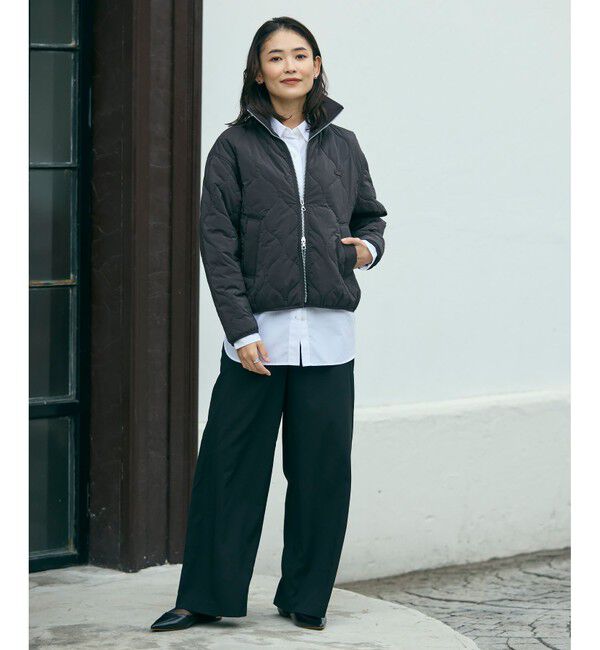 LACOSTE「THERMORE中綿 ひょうたんキルティング ハイネックジップブルゾン」|ブルゾン・スタジャン|