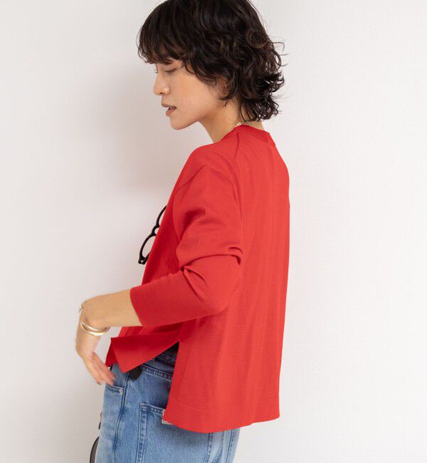 NOLLEY'S「《手洗い可能》《アンサンブル対応》18G天竺ゆったりVネックカーディガン」|カーディガン|