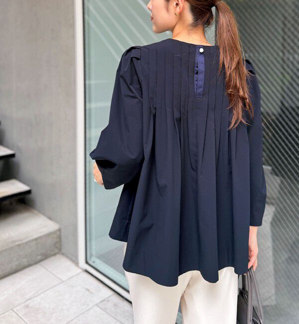 NOLLEY'S「ウォッシャブルタックフレアーブラウス」|シャツ・ブラウス|