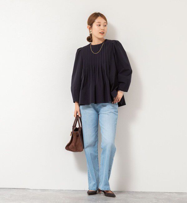 NOLLEY'S「ウォッシャブルタックフレアーブラウス」|シャツ・ブラウス|